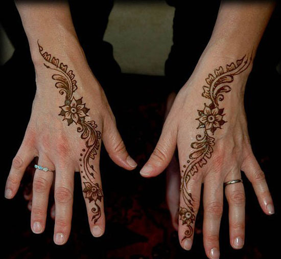 Modern Henna Tattoo Designs for Hand and Wrist